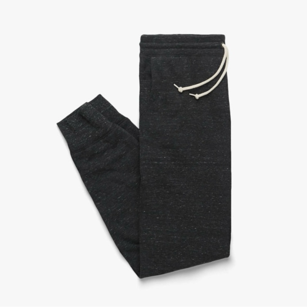 HOMAGE Charcoal Speckle Jogger Sweatpants with White Drawcord